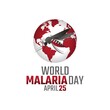 vector graphic of world malaria day good for world malaria day celebration. flat design. flyer design.flat illustration.