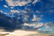 © soleg - beautiful blue sky with clouds in the evening as abstract background