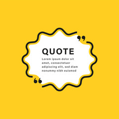 Leinwandbilder - quote box frame. texting boxes with quotation marks. line quote frames	
