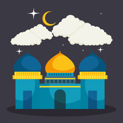 Poster - mosque illustration design