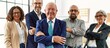 © Krakenimages.com - Group of middle age business workers smiling happy standing with arms crossed gesture at the office