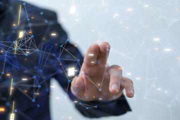global world network and telecommunication on earth cryptocurrency and blockchain and iot