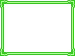 Wall Mural - green white vector background with vintage style border frame
