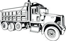 Heavy Equipment Dump Truck Vector Graphic