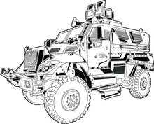MRAP Off Road Military Vehicle
