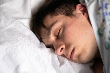 Canvas Print - Young Man sleeping