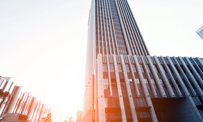 Canvas Print - Low angle view of business office building