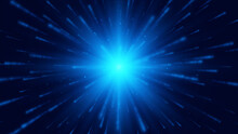 Blue Star. High Speed. Abstract Explosion Background. Vector Illustration.