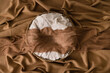 © Mila - brown nest, digital photography background for newborn and baby.