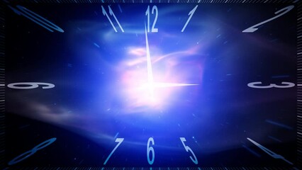 Wall Mural - futuristic space infinity time clock looping animation.