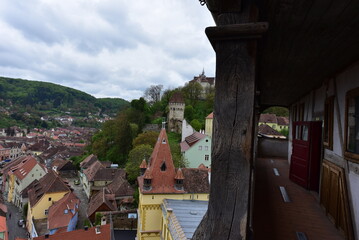 Wall Mural - Sighisoara Fortress, seen from the clock tower 11