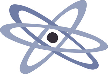 atomic motion icon cartoon illustration