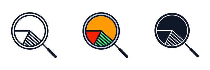Wall Mural - Analysis icon symbol template for graphic and web design collection logo vector illustration