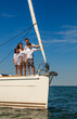 © Spotmatik - Latin American family portrait on luxury private yacht