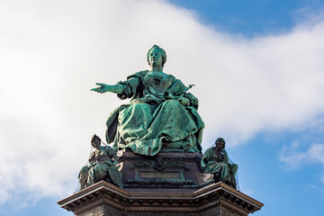 Sticker - Empress Maria Theresia monument on Maria-Theresien-Platz square, Vienna, Austria