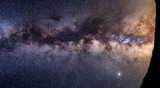Fototapeta Kosmos - Milky way galactic center. Night sky with stars