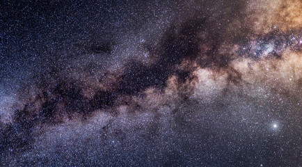 Wall Mural - Milky way galactic center. Landscape with Milky way galaxy. Night sky with stars