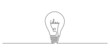 © Olga Rai - Light bulb with idea in one continuous line drawing. Innovation symbol and creative mind concept in simple linear style. Editable stroke. Doodle Vector illustration