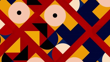 Wall Mural - colorful figures move in retro animation design style. motion. stylish animation with application of
