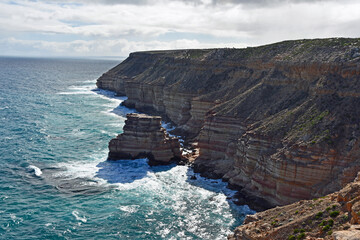 Wall Mural - Island Rock Kalbarri National Park Coastal Cliffs