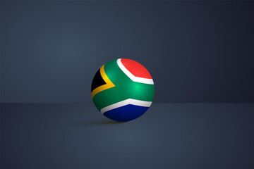 Wall Mural - south Africa round flag 3D render vector buttons shape, south Africa circle flag vector