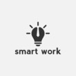 smart work logo or bulb logo