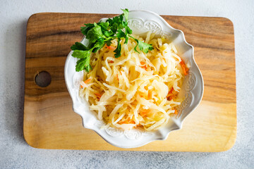 Wall Mural - Healthy salad with fermented cabbage