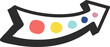 © qilli - Cartoon vector arrow colorful object, doodle element for decor