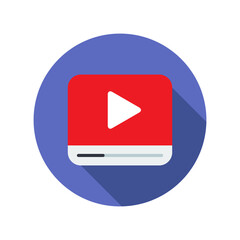 Poster - Video player vector icon symbol design