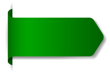 Wall Mural - Green banner design on white background