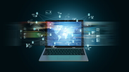 Poster - internet social media concept