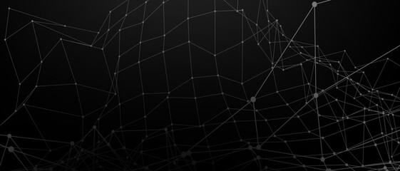 Abstract illustration background motion transformation low poly triangular plexus digital evolution future technology graphic animation network decentralize communication connection.