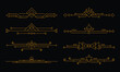 © freeject.net - Header ornament illustration. Art deco vintage element. luxury golden design elements.