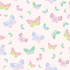  Seamless butterfly vector repeat pattern background