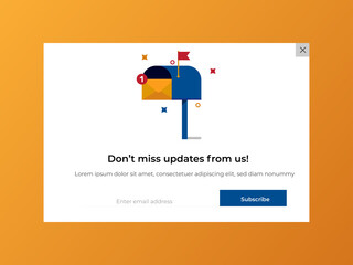 Poster - modern newsletter pop up banner design, themes and template. professional web design, full set of el