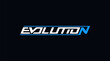 © Vector Ace - Evolution text. Logo design.