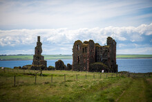 Scenic View Of Castle Sinclair Girnigoe, Scotland