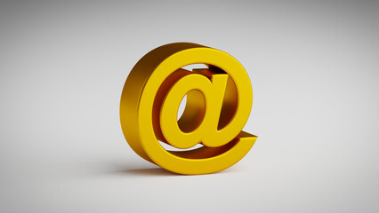 3D illustration of an email symbol isolated on a white background