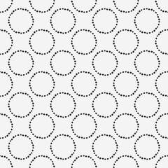 Canvas Print - Vector of dotted circles. Seamless simple pattern of circles. Dotted circle pattern.