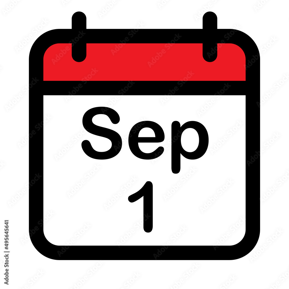 Calendar icon with first September