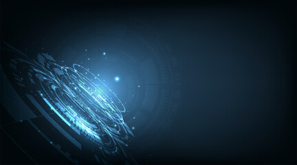 Poster - Futuristic Circular digital technology background. Vector technology  background design.