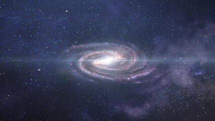 spiral galaxy with stars background in the universe 4K