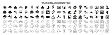 Simple Icon Set Related To Weather And Disasters