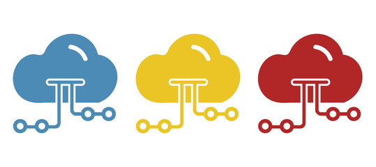 cloud storage icon, cloud concept, internet, vector illustration