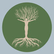 tree of life, woman godess symbol, vector illustration