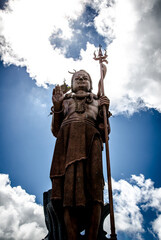 Sticker - Low angle shot of the statue of Ganga Talao in Mauritius