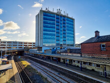 Beautiful Shot Of Harrogate Railway Station On A Sunny Day