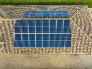 Sticker - Overhead view of solar panels installed on the roof