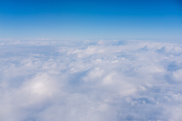 Wall Mural - clouds background and texture, clouds from airplane window