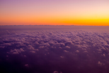 Wall Mural - clouds background and texture, clouds from airplane window